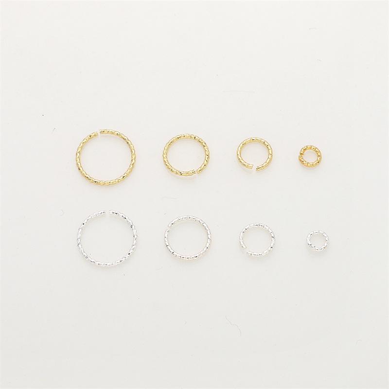 Кольцо-твист из золота 14 карат для изготовления ювелирных изделий - Дистанционная вставка с закрытым/открытым резьбовым дизайном