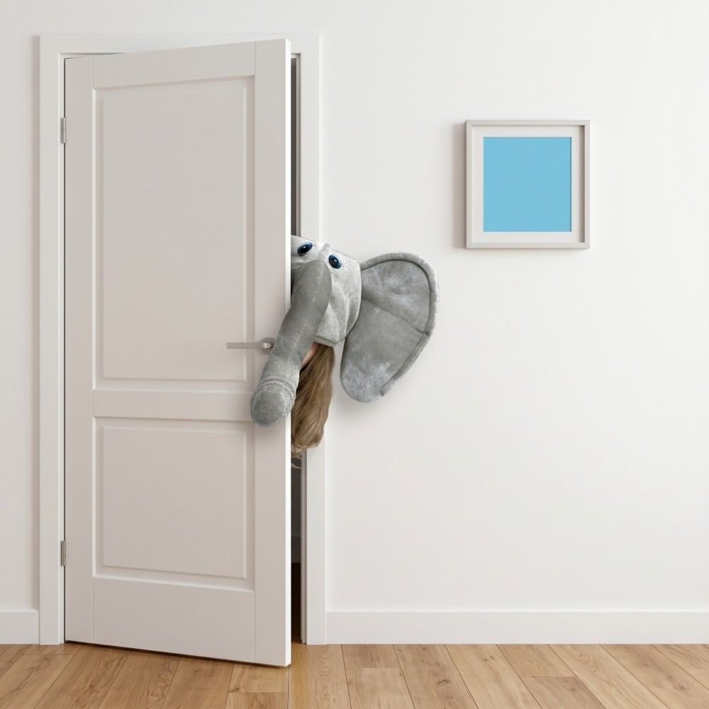 Long Trunk Plush Animal Hat Large Ears Cartoon Costume Cap Funny Kids Plush Elephant Hat Easter