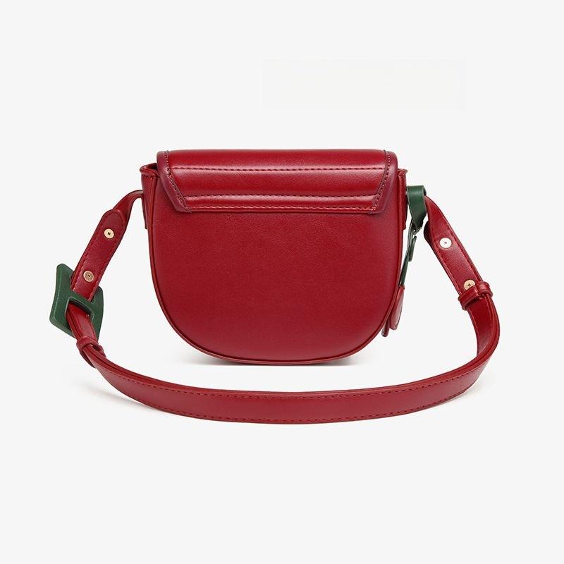 Подарок на день рождения Cherry Saddle Bag Модная универсальная текстура Красная сумка Оригинальная сумка через плечо для женщин