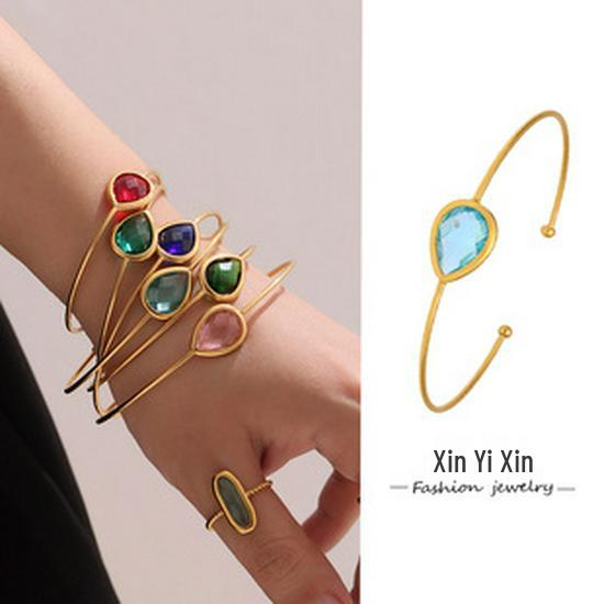 Французские ретро геометрические кольца для пары из нержавеющей стали с 18-каратным золотым покрытием - нишевый INS стиль