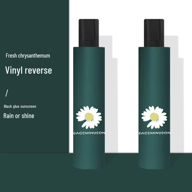 Spot Daisy Eight-Bone Folding Umbrella: Water-Repellent, Sunscreen, Dual-Use for Sun and Rain