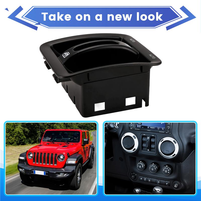 ABLZ-Front Left Electrical Door Window Switch Bezel Dashboard trument Panels For Jeep Wrangler 2011-2018 1RP75DX9AC