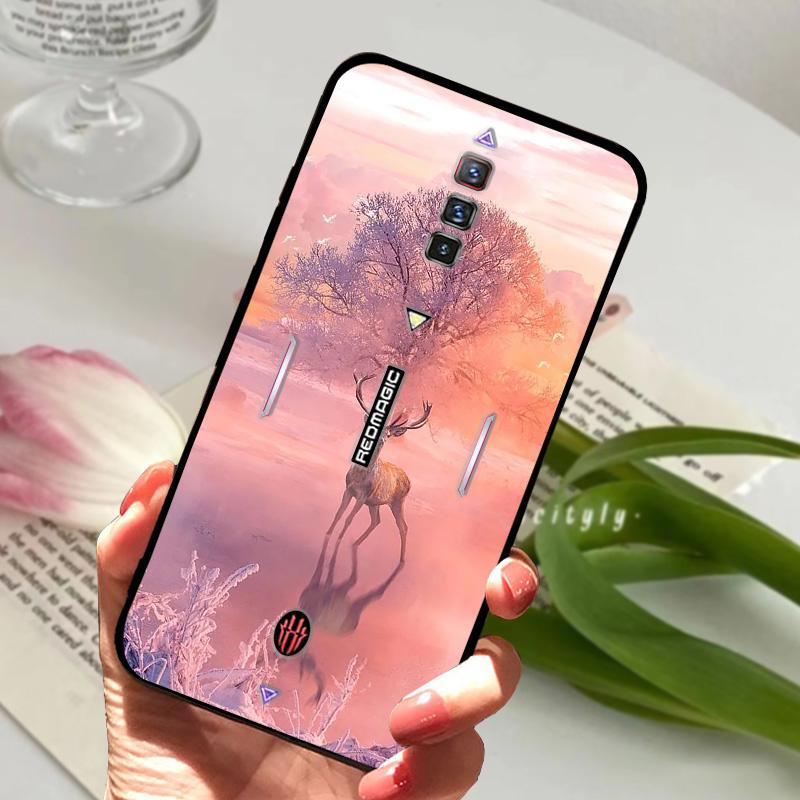 Чехол для ZTE Nubia Red Magic 6 Ударопрочный Мягкий ТПУ Силиконовый Чехол для Телефона Для ZTE Nubia Red Magic 6S Pro Capa Мультяшный RedMagic 6