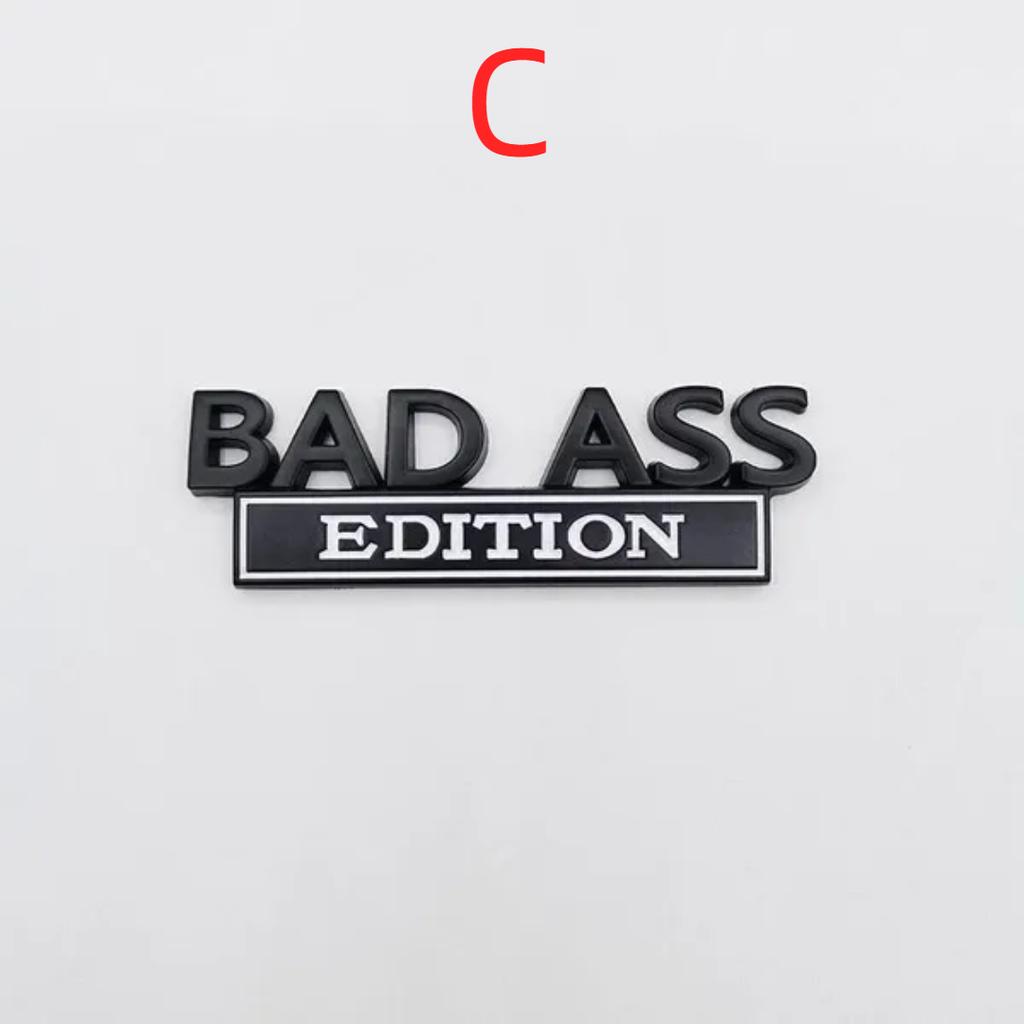 BAD ASS Edition Metal Emblem Badge Sticker For J/eep G/rand C/herokee L/iberty Patriot Renegade F/ord F-150 F250 F350 C/hevrolet C/hevy