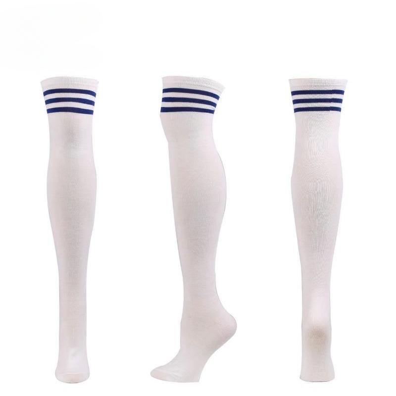 JK Woman Cosplay Stockings Pink White Strips Lolita Long Socks Over Knee Thigh High Socks Women Compression Socks