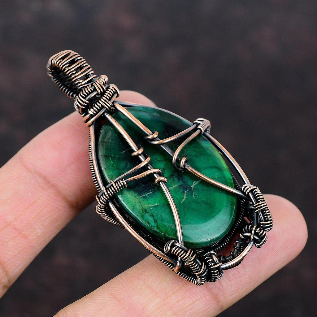 Зеленый огненный лабрадорит кулон медная проволока обернутая ювелирное изделие кулон ручной работы лабрадорит медная проволока обернутая ювелирное изделие драгоценный камень кулон для подарка