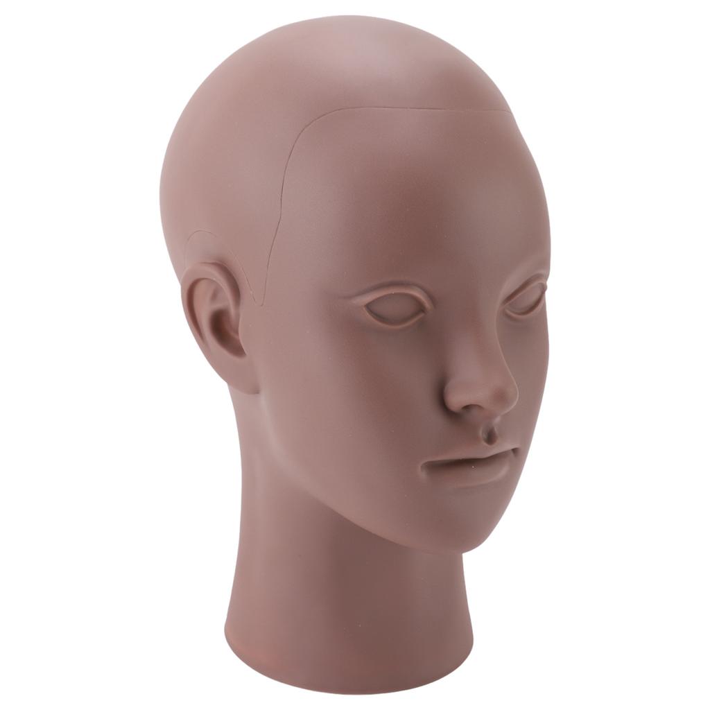 Женский лысый манекен из ПВХ, мягкая резина, текстура кожи человека, манекен для практики макияжа для парика