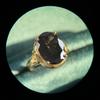 Simple Design Smoky Quartz Ring 925 Sterling Silver Yellow Natural Gems Women's Fine Jewelry for Daily Wear