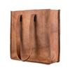 Ladies Tote Bag - Brown Leather Shopping Purse -Casual Shoulder Handbag.