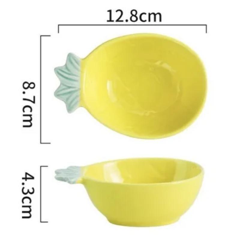 European Lemon Shape Dinner Plate Creative Cute Sauce Dish Ceramic Kitchen Tableware Dessert Breakfast Plate Rice Soup Bowl