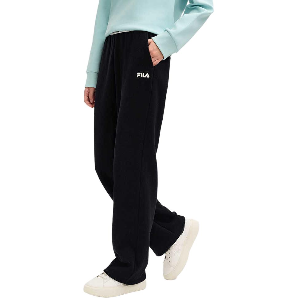 Fila Серия Heritage Уличная мода Удобные повседневные брюки прямого кроя Женский низ Черный F11W518603F-BK