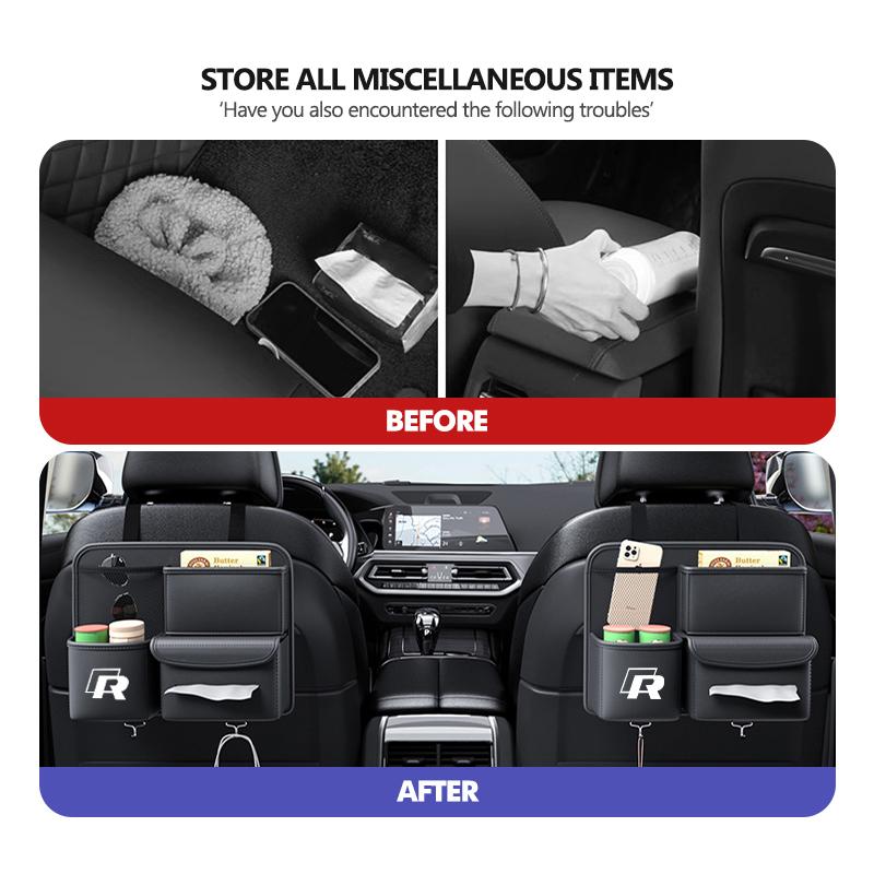 Car Backseat Organizer Storage Bag Seat Back Hanging Bag For Volkswagen VW Golf Jetta Passat mk4 mk5 mk6 CC B5 B6 B7 Golf 4 zj6