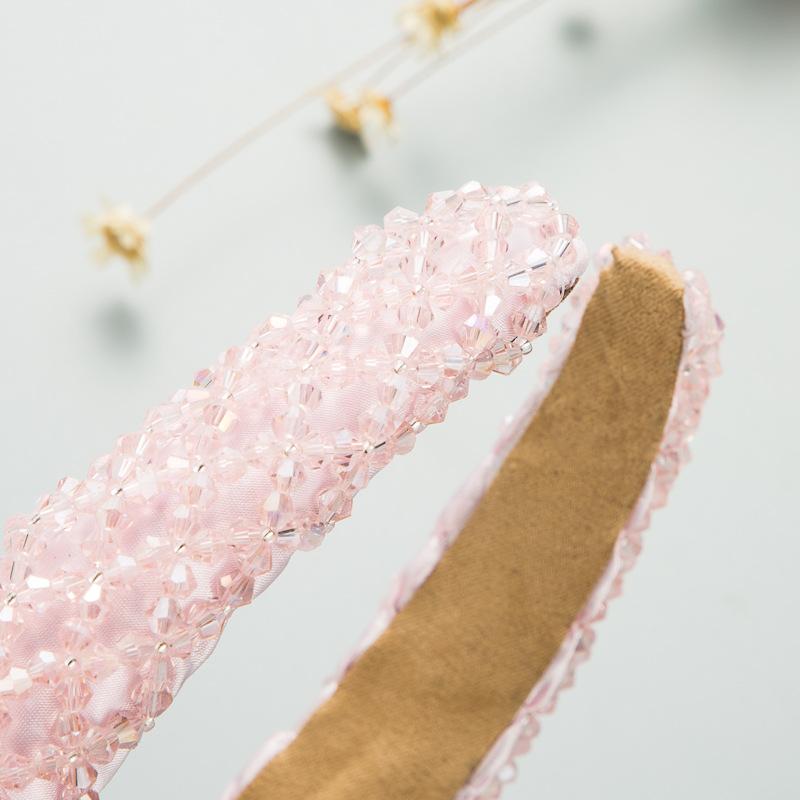 Женская повязка на голову ручной работы с бисером и кристаллами, широкий край для волос в стиле барокко, индивидуальная повязка на голову