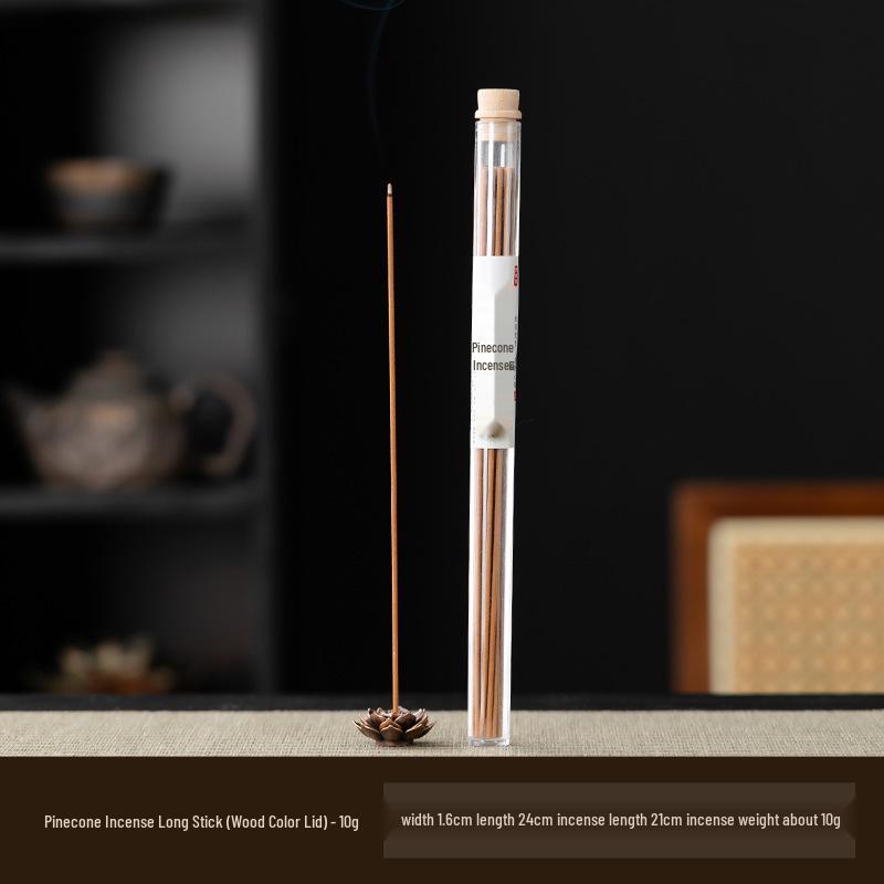 Chinese Zen Pine Cone Crystal Lid Incense Sticks for Deodorizing & Fresh Air