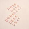 24 Pieces European and American Sweet Girl Ins Wind Manicure Pure Desire Aurora Glitter Fake Nails Oval Round Head Manicure