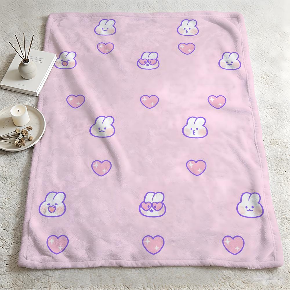 character mmongmongg Throw Warm Soft Flannel Blanket Multiuse for Sofa Bed Camping Travel Nap