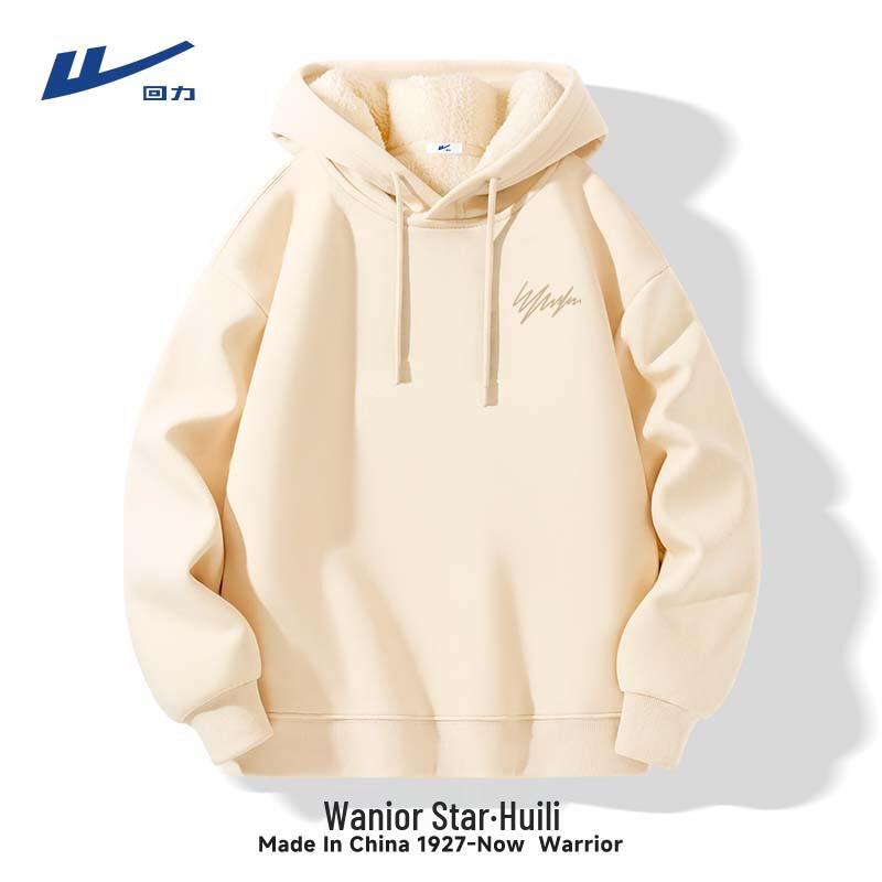Warrior Men's Thickened Lamb Fleece Hooded Sweatshirt