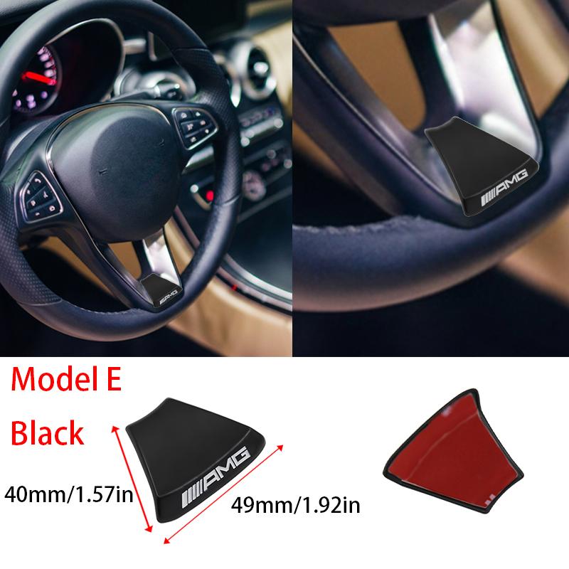 OLV5 3D Metal Car Logo Steering Wheel Sticker Decoration For Mercedes Benz AMG GLC W203 W206 W220 W205 W211 W212 W201 W210 W108 Class