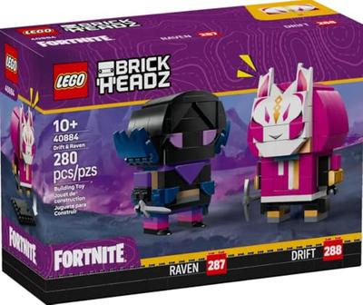LEGO Fortnite Фигурка BrickHeadz Дрифт и Ворон 40884