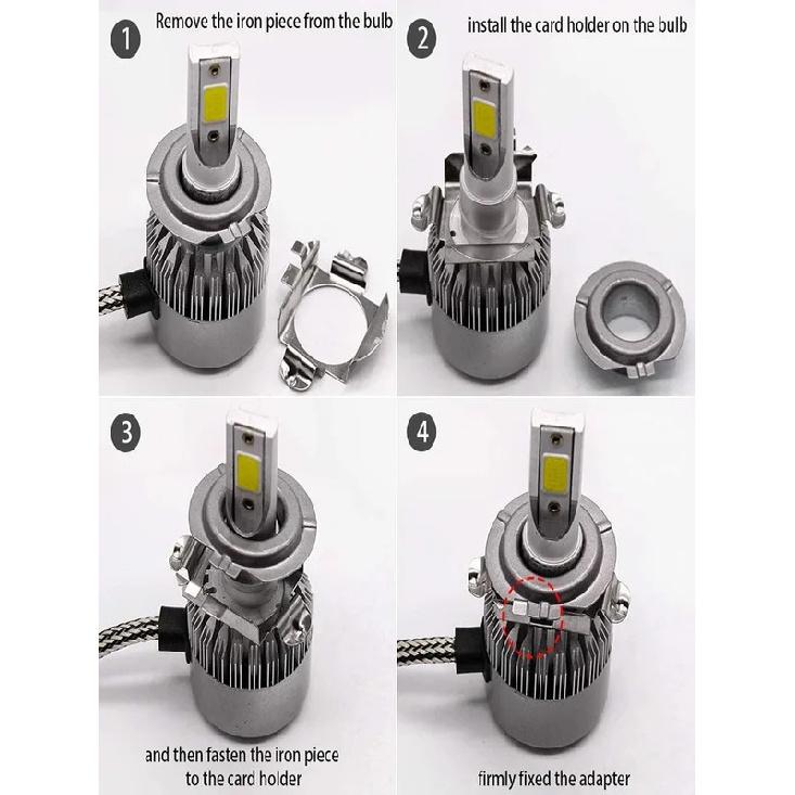 2 Pieces H7 LED Headlight Bulb Adapter H7 Holder Retainers Light Bulb Socket Base, Compatible with Mercedes Benz C/B/GLA/GL/GLS