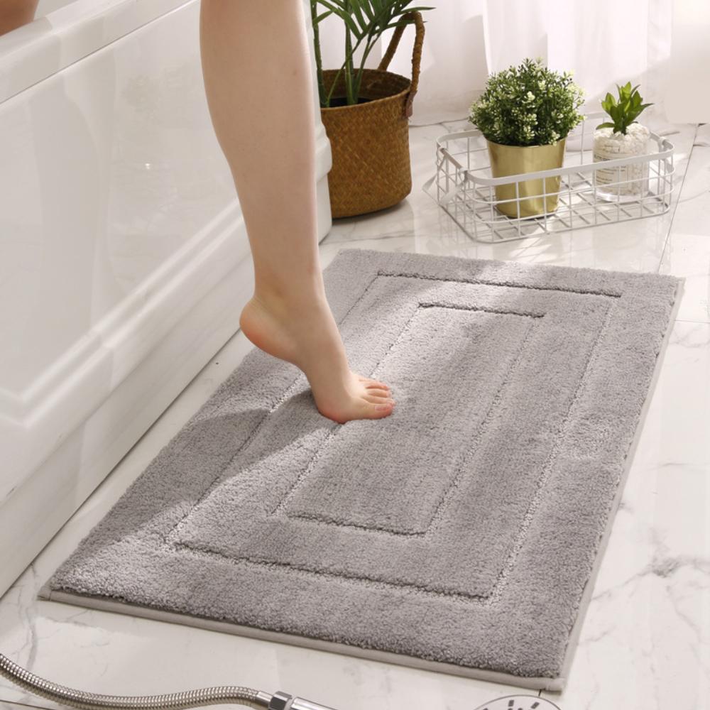 Коврик для ванной комнаты из бархата и кашемира, нескользящие ковры для ванной, коврик для ванной, коврик для двери в душевую кабину, 3D-подушка с эффектом памяти