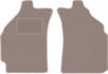 Бежевые передние коврики для: Хэтчбек Chevrolet Spark II M200 (2005-2009)