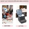 Двухслойная сумка-органайзер для лаков для ногтей, большая вместимость, 30 отделений, сумка для набора для ухода за ногтями, ручная сумка для хранения эфирных масел