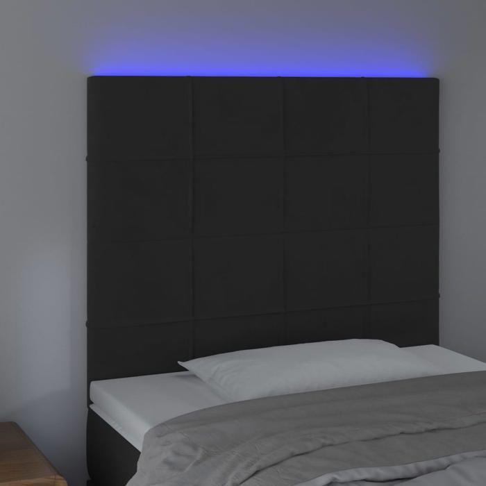 VidaXL LED Headboard Bedroom Furniture Single Bed Accessory Headboard Interior Black 3122468