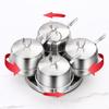3/4Pcs with Lid Seasoning Box Combination Suit 304 Stainless Steel Kitchen Spice Container Sugar