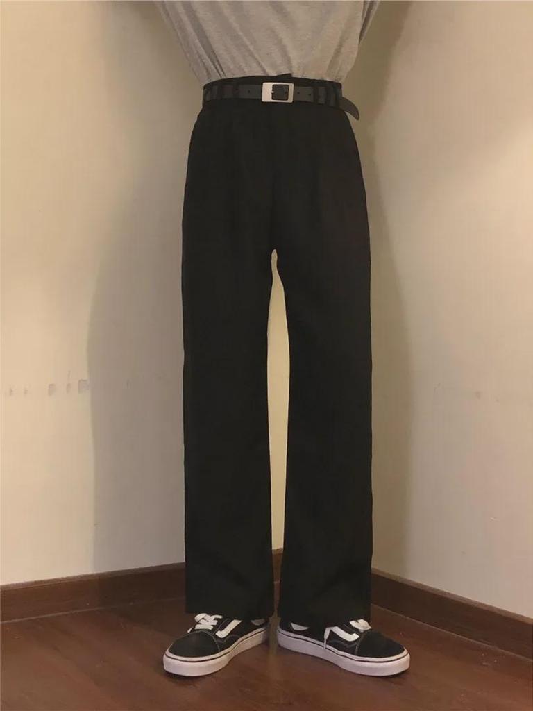 Мужские повседневные брюки цвета кофе в стиле ретро с широкими бретелями - Коллекция Весна/Лето