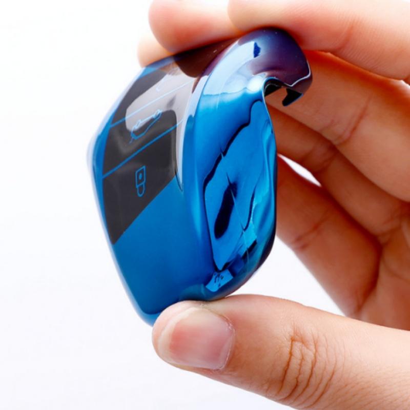 Новый мягкий ТПУ чехол для ключа дистанционного управления автомобилем, держатель, оболочка, брелок для Volkswagen VW Magotan Passat B8 Golf для Skoda Superb A7, аксессуары