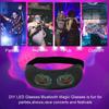 LED Smart Glasses Support APP Control, Party Bluetooth Glasses for Birthday, Bar, Flashing Display DIY Animation, USB Rechargeable Shining Glasses