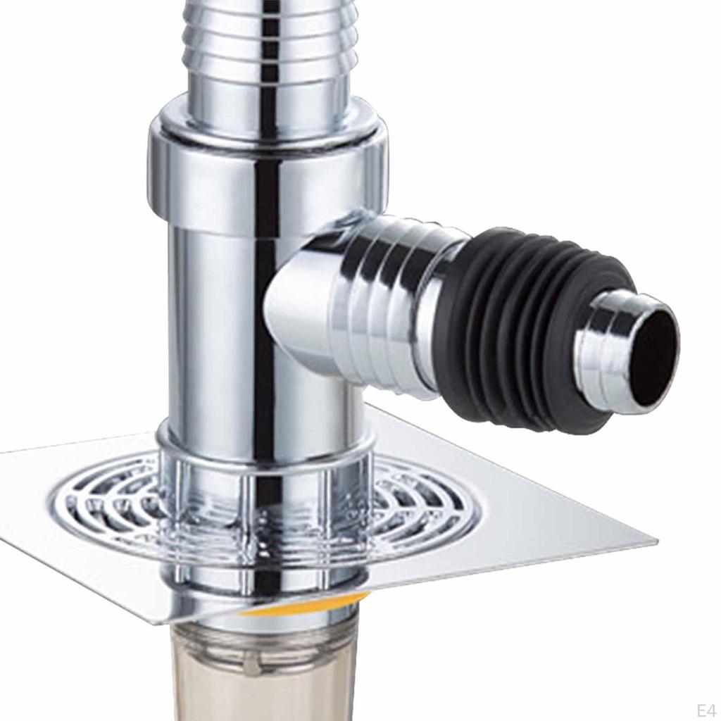 Floor Drain Cover with Pipe Connector Strainer Washroom Accessories for Bathroom Pool