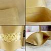 Itisyou Airtight Food Storage Bags, Zip-Up Bags, Freestanding Bags for Snacks, Kraft Paper Bags with Window, Kraft Paper Bags, 9 x 14cm, Pack of 100