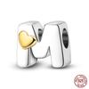 Новые Медные Классические Золотые Сердечки 26 Букв Алфавита Шармы Бусины Подходят для Браслетов Qikaola Счастливые На День Рождения Ювелирные Изделия Сделай Сам