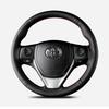 DIY Black  Leather Braid Car Steering Wheel Cover For Toyota E'Z RAV4 Corolla IM Scion Auris Car Accessories