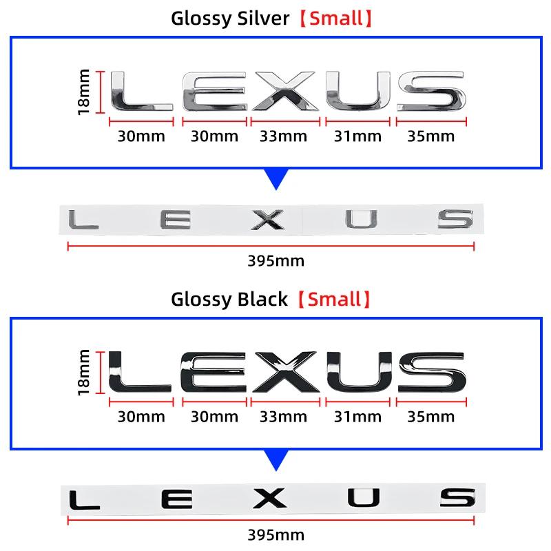 3D ABS Car Letters Rear Trunk Lexus Logo Emblem Stickers Badge For Lexus F SPORT GX460 Ct200h IS250 ES 220D IS200 Fsport GS GX