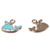 50pcs Alloy Enamel Fish Charms Pendants Whale Fish Ocean Sea Aninal Charms  DIY Accessories