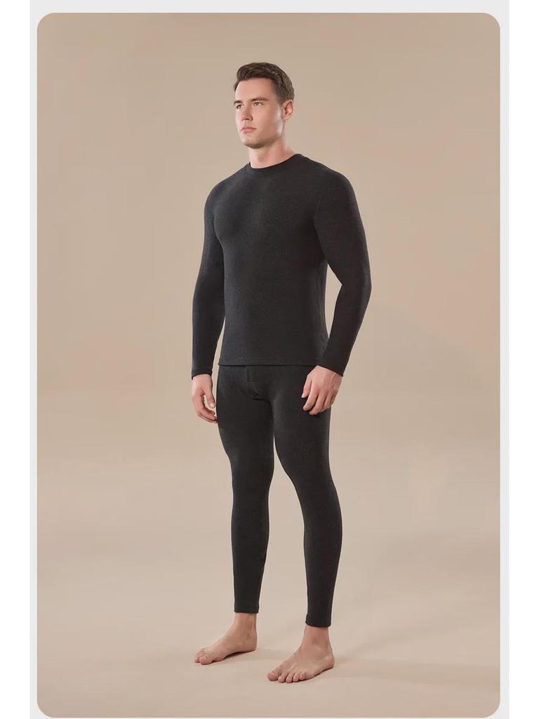 Мужской комплект термобелья из немецкого бархата — утепленный для осени/зимы с увлажняющей гиалуроновой кислотой, в комплект входит верх и низ.