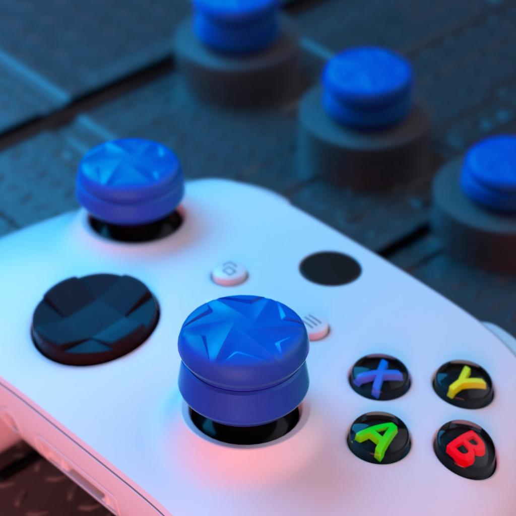 PlayVital Thumb Cushion Cap Cover Thumb Grip for PS5 PS4 Thumbstick Grip Cover for Xbox Core Xbox One Elite Series 2 Wireless Thumb Grip Cap for