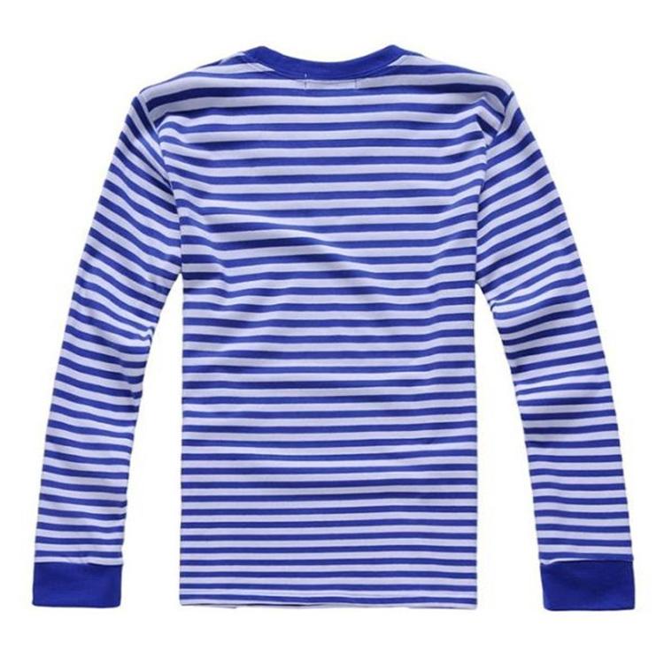 Zirunking 2021 New Navy T-shirt Blue and White Striped Unisex Long Sleeve Korean Style Summer Vintage Navy T-shirts Cotton Tees ZKNAVYL