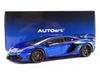 AUTOart Масштаб 1/18 Lamborghini Aventador SVJ Металлический синий Готовое изделие 79174