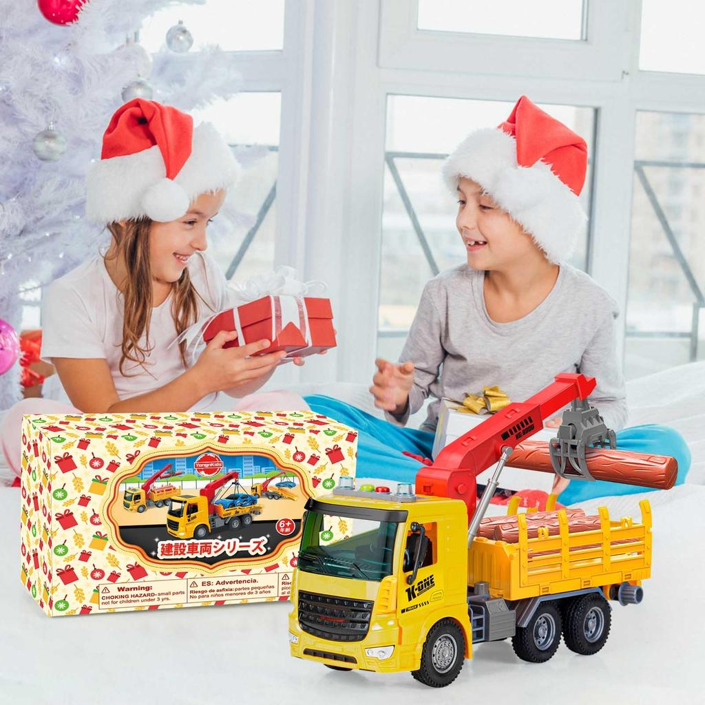 Автокран рабочий строительный склад рабочий автомобиль со светодиодной инженерной машиной рабочий автомобиль строительный мини прочный для рождественского подарка