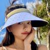 Sweet Empty Top Cap Anti-UV Visor Cap Simple Woman Sun Hat  Travel