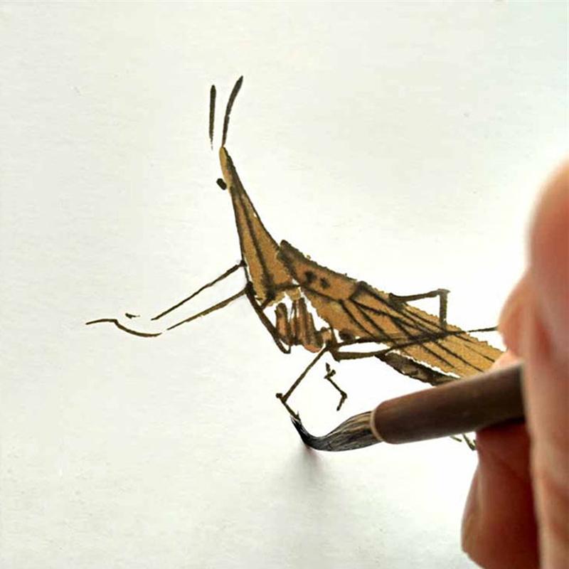 3 шт./компл. щетка для волос, ручка с крючком, кисть для рисования, кисть для китайской каллиграфии