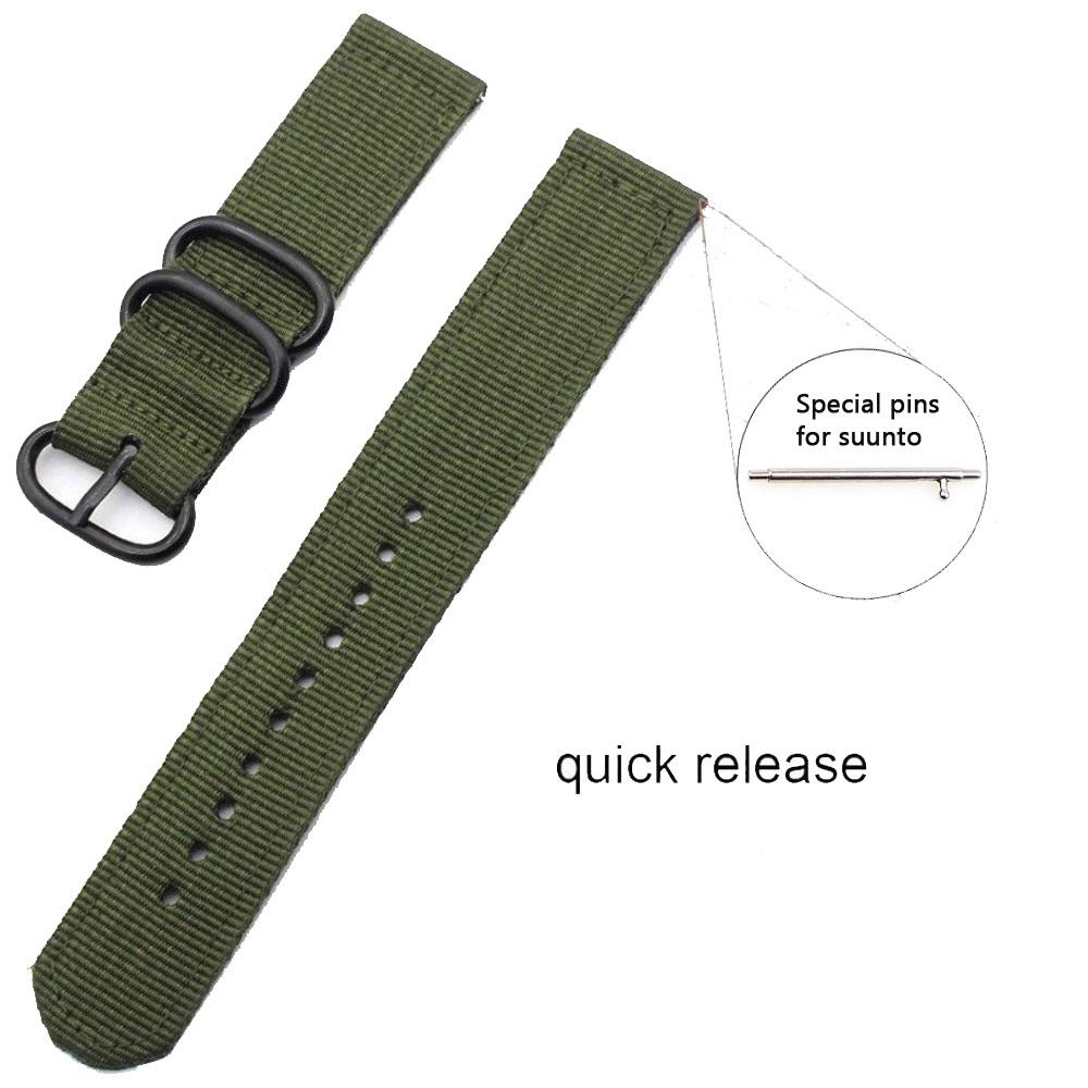 24mm Nylon Watch Band Strap For Suunto 9 7 Baro/Suunto D5 Spartan Sport Wrist HR /Baro sport replacement Bracelet Belt Wristband