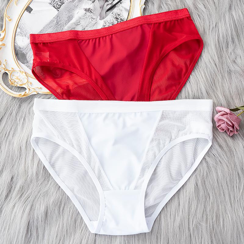 Women's Fashion Panties Transparent Underwear Low Waist Breathable High Elasticity Panties Briefs