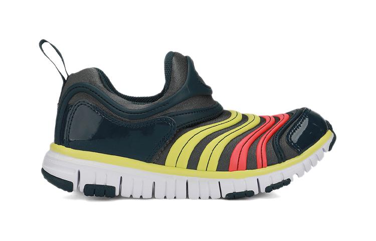 Nike Dynamo Free Multicolor Slip Resistant Cushioning Low top Kids Lifestyle Shoes Black Red Yellow 343738-024