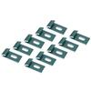 10Pcs Base Clips Hook Fixings Attaches Aluminium Greenhouses Fixture SetGreen