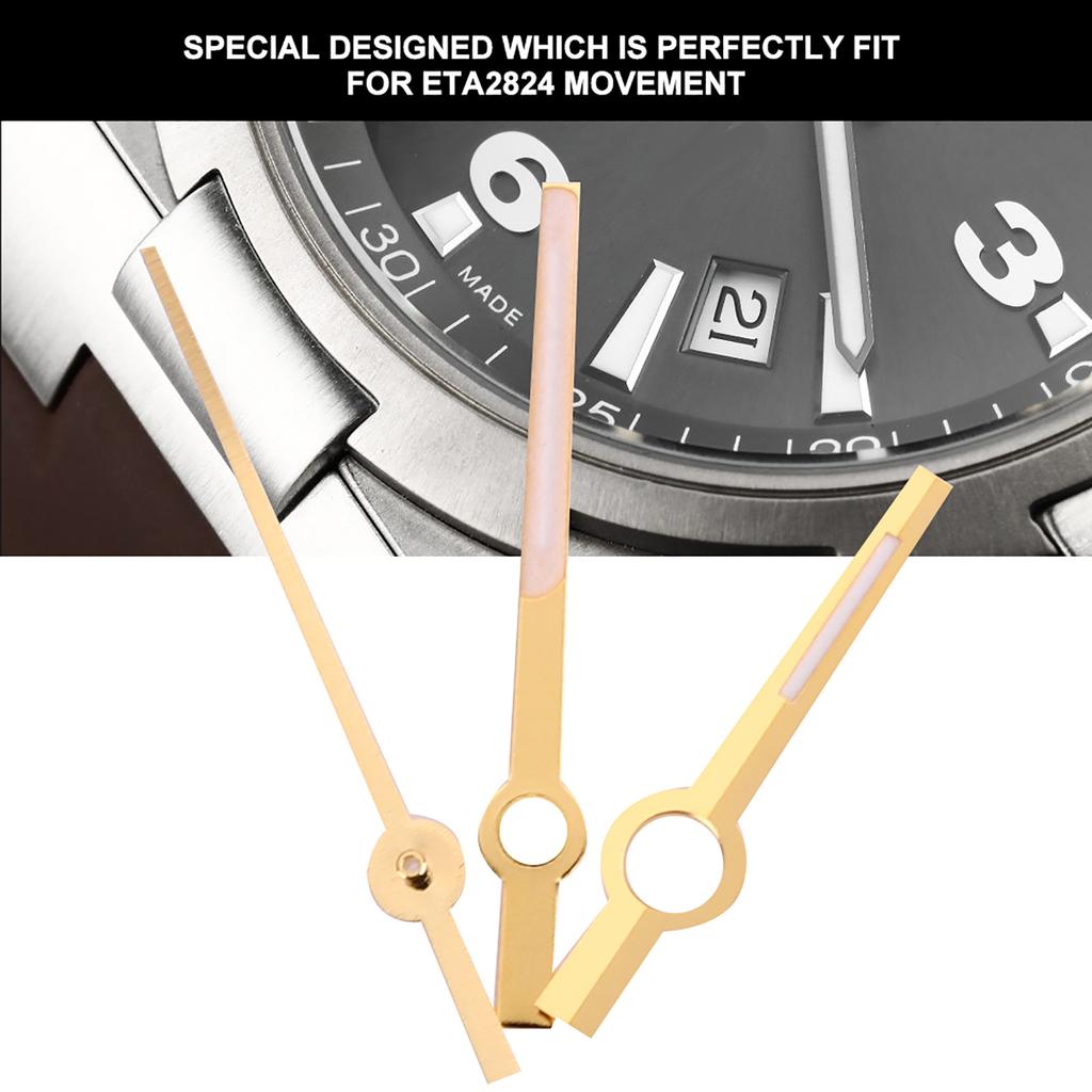 Universal Watch Hour Second Minute Hands Watch Replacement for ETA2824 Movement